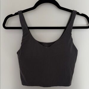 Aerie Dark Gray Mid-length sports bra